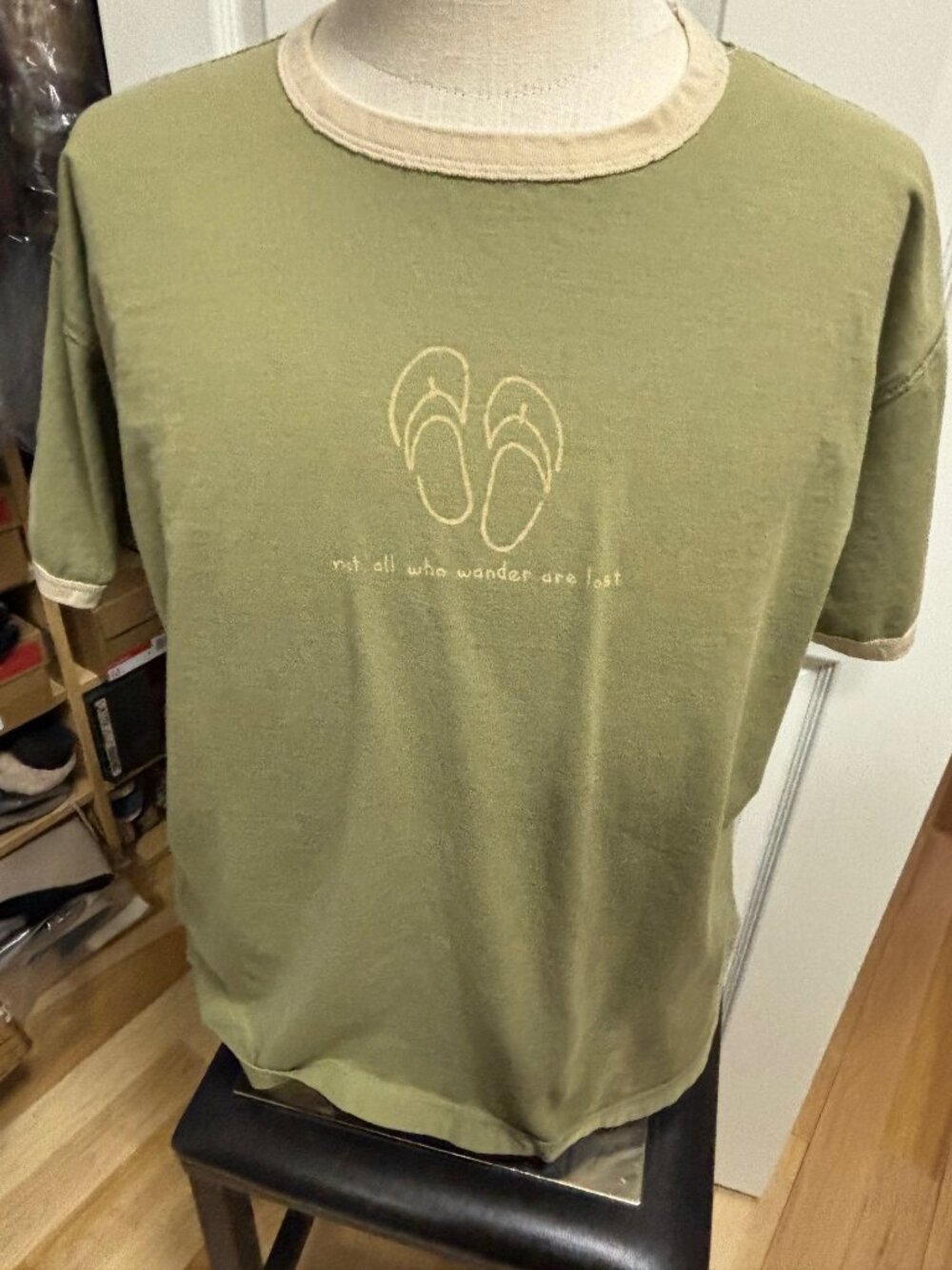 Life is Good - olive green "wander" tshirt